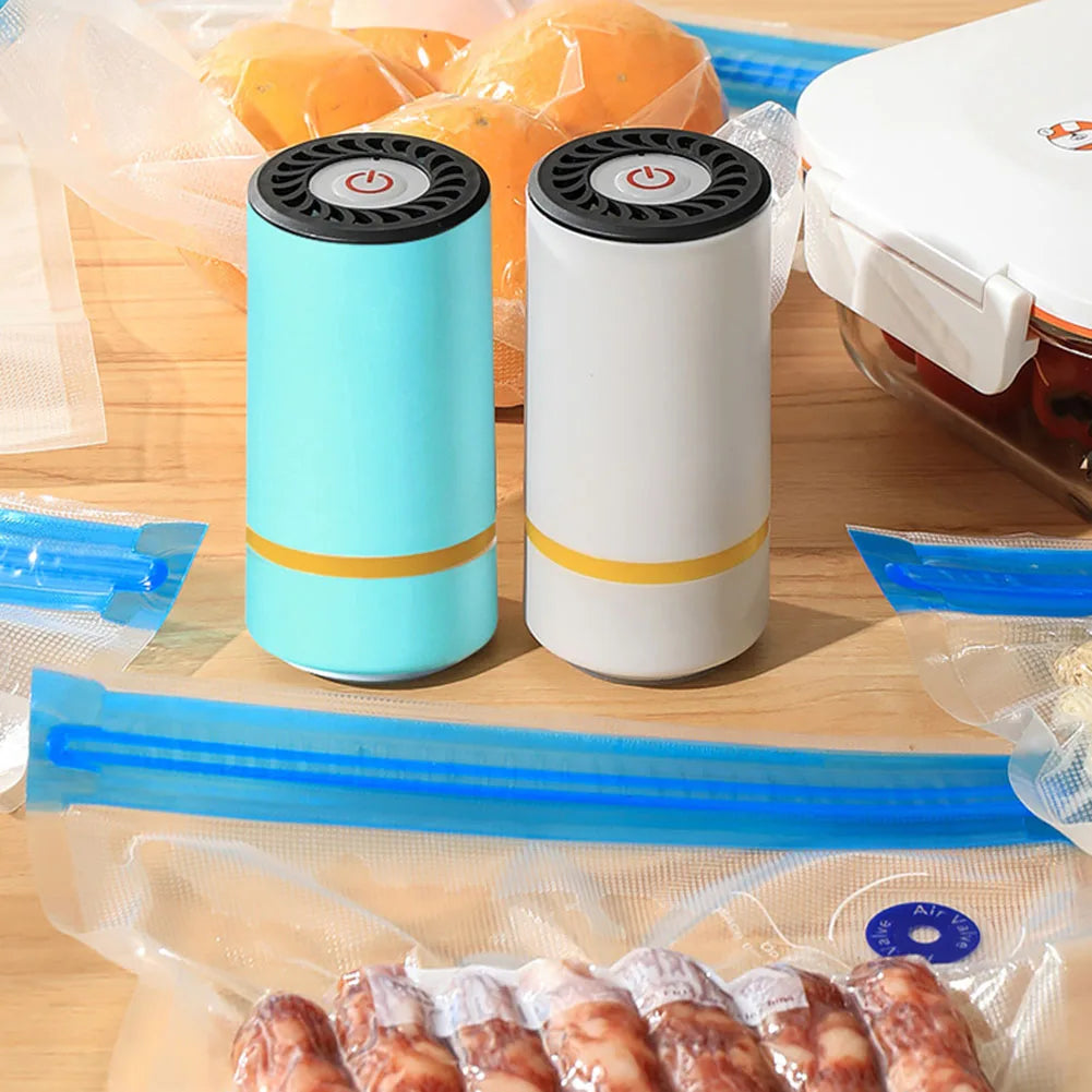 Mini Vacuum Sealer Portable USB Electric Air Pump Mini Fresh-Keeping Handheld Vacuum Sealing Machine Packaging Packer for Home