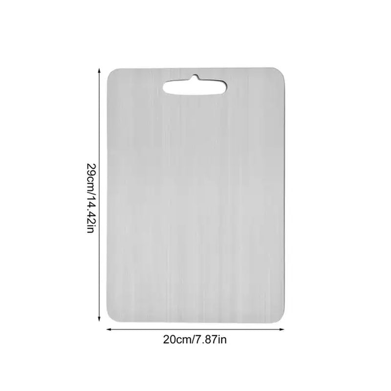 Titanium Cutting Boards for Kitchen, Stainless Steel Cutting Board, 304 Stainless Steel Double-Sided Food Grade Cutting Board