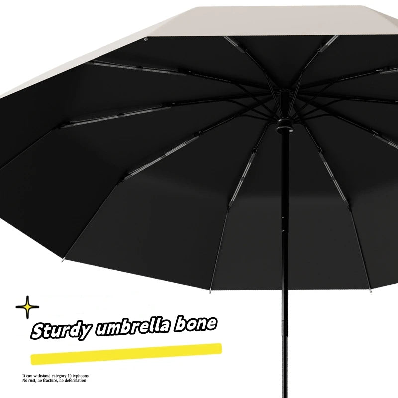 Professional title: "Durable Wind-Resistant Umbrella with UV Protection and Automatic Ring-Buckle Closure"