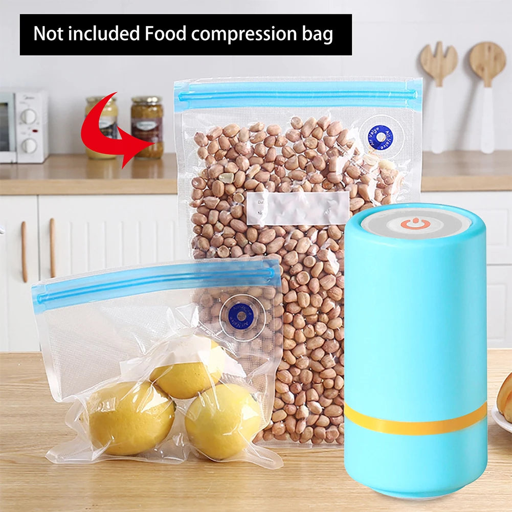 Mini Vacuum Sealer Portable USB Electric Air Pump Mini Fresh-Keeping Handheld Vacuum Sealing Machine Packaging Packer for Home