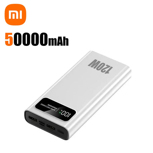 120W Power Bank Super Fast Charging 200000Mah High Capacity Digital Display External Battery for Iphone Samsung Huawei