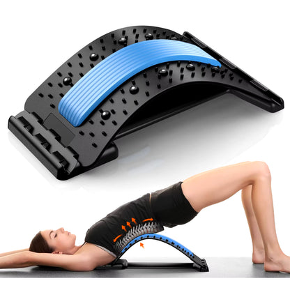 Back Stretcher for Back Pain Relief, Multi-Level Back Cracker Board, Lower and Upper Back Support for Herniated Disc